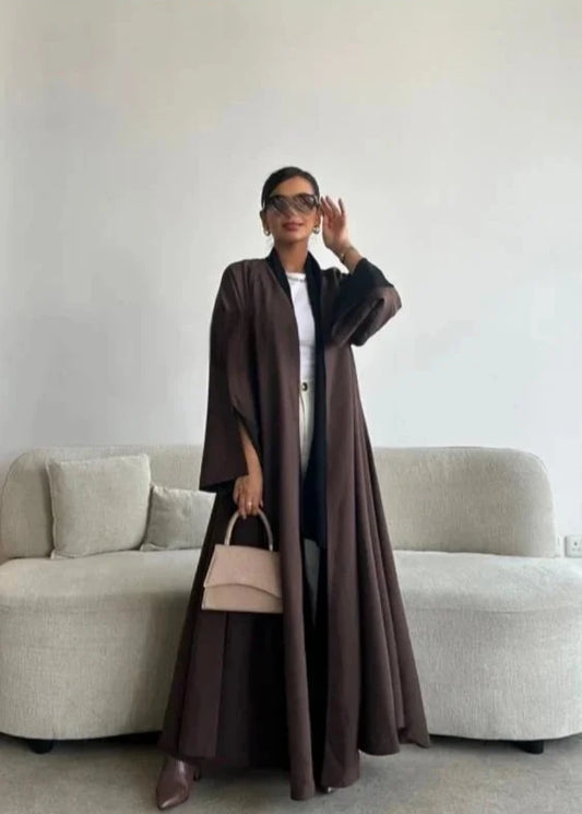 Reversible Abaya with Shaila, Black & Brown