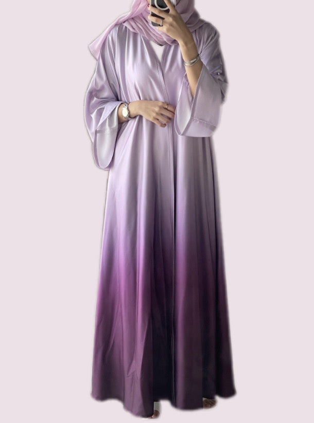 Ombre A line Abaya, Purple