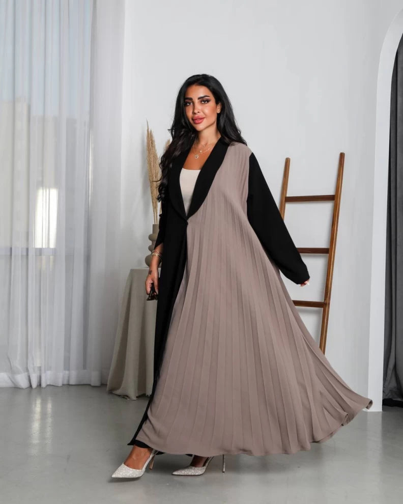 Pleated Abaya with matching pants and Shyla