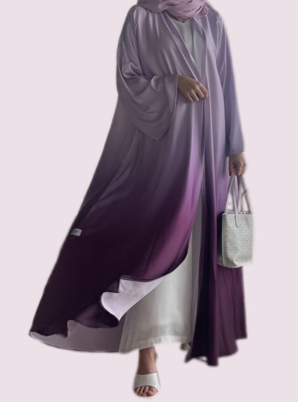 Ombre A line Abaya, Purple