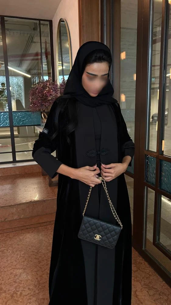 Winter Collection - 04, Black Valvet Abaya