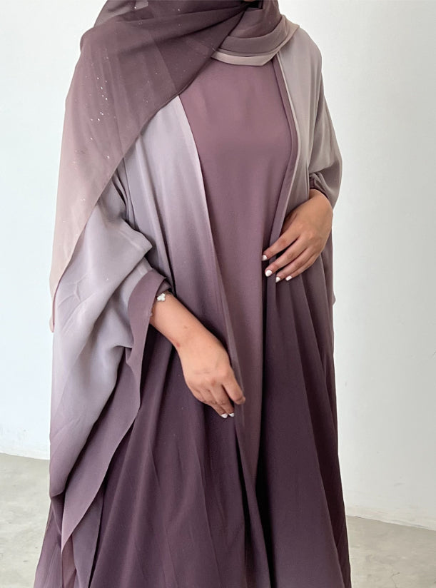 3 piece Glitter Abaya with Shyla & Inner