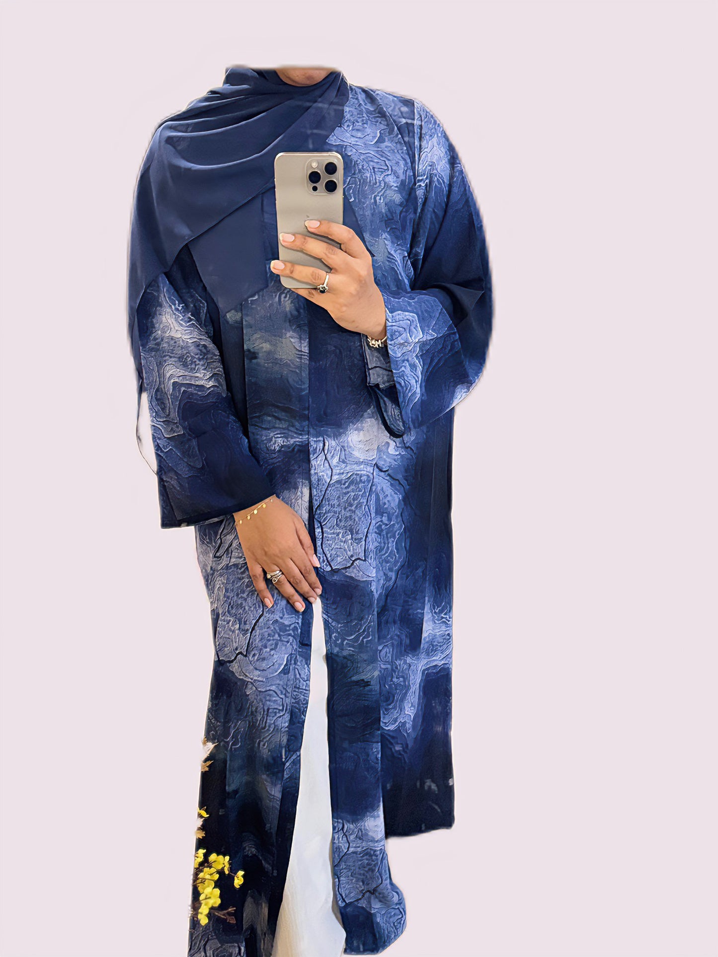 Pattern Abaya with Shyla, Blue