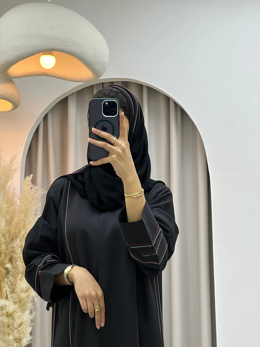 UAE National Day Abaya with thread details