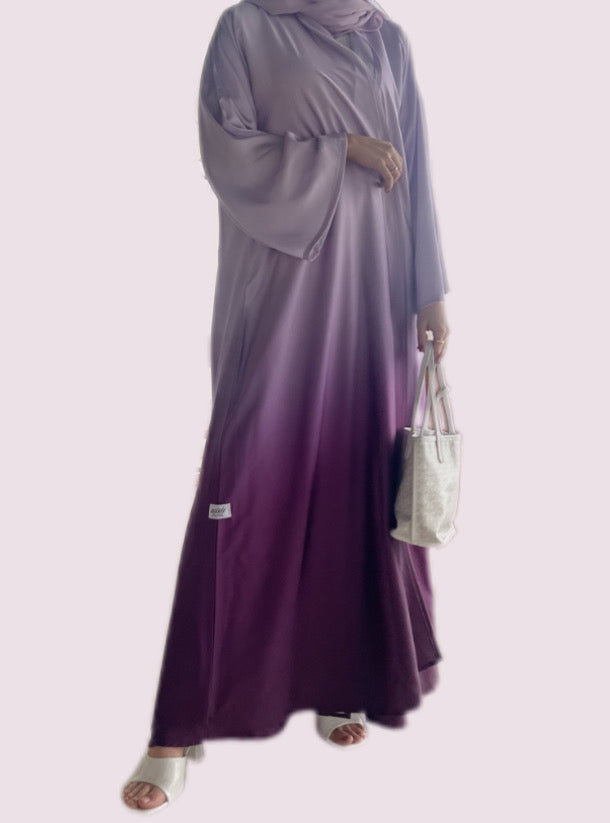 Ombre A line Abaya, Purple