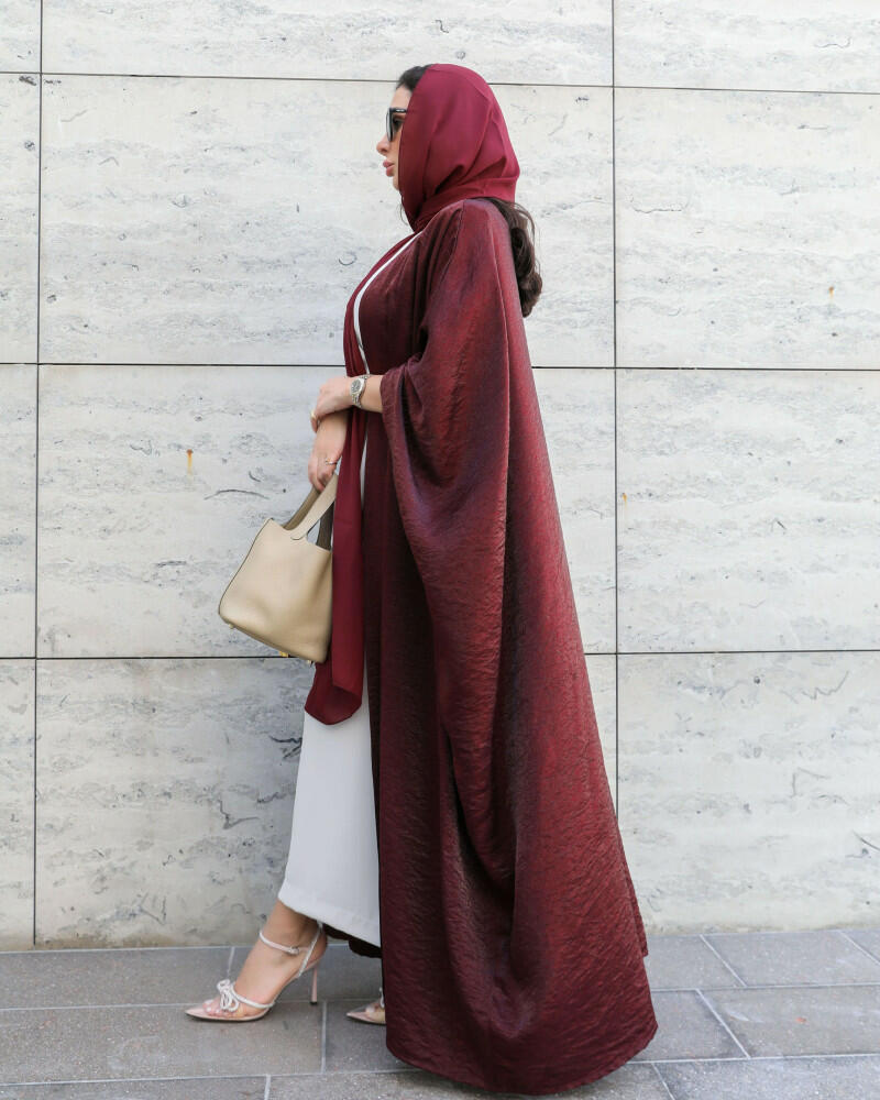 Burgundy Abaya with Shaila