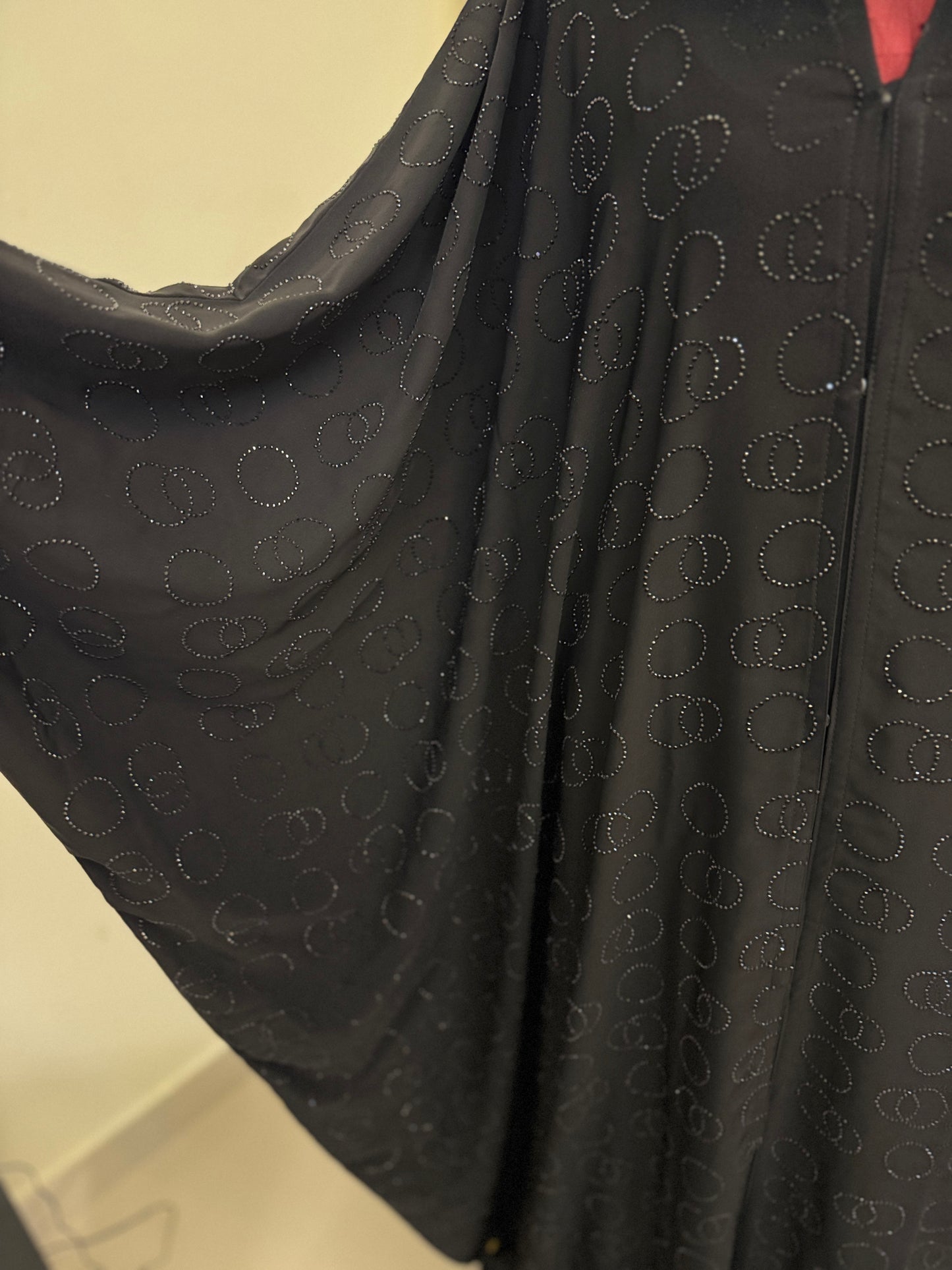 Black Stones Bisht Abaya with Shaila