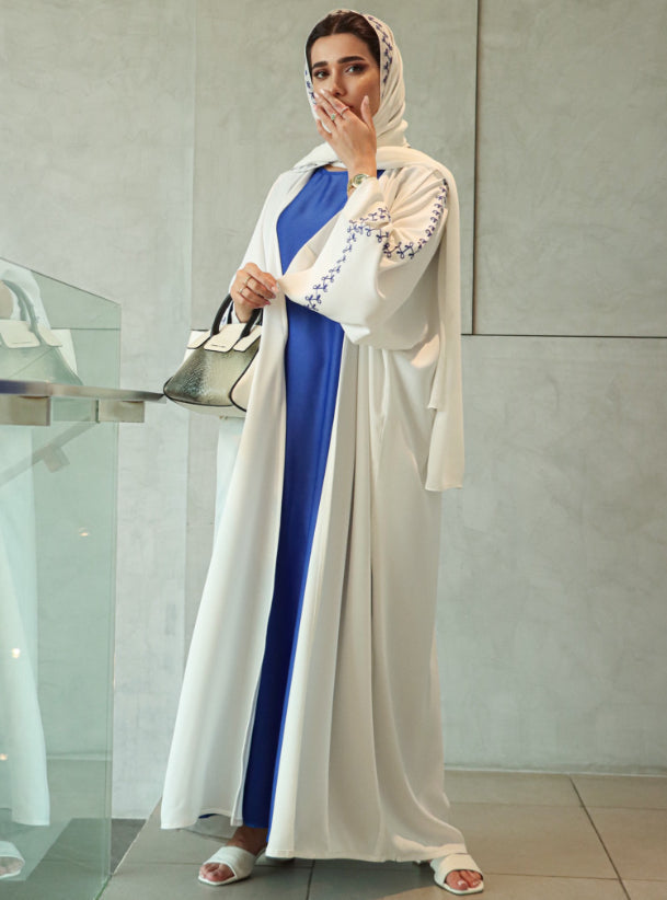 White Abaya Set with Inner and Shyla