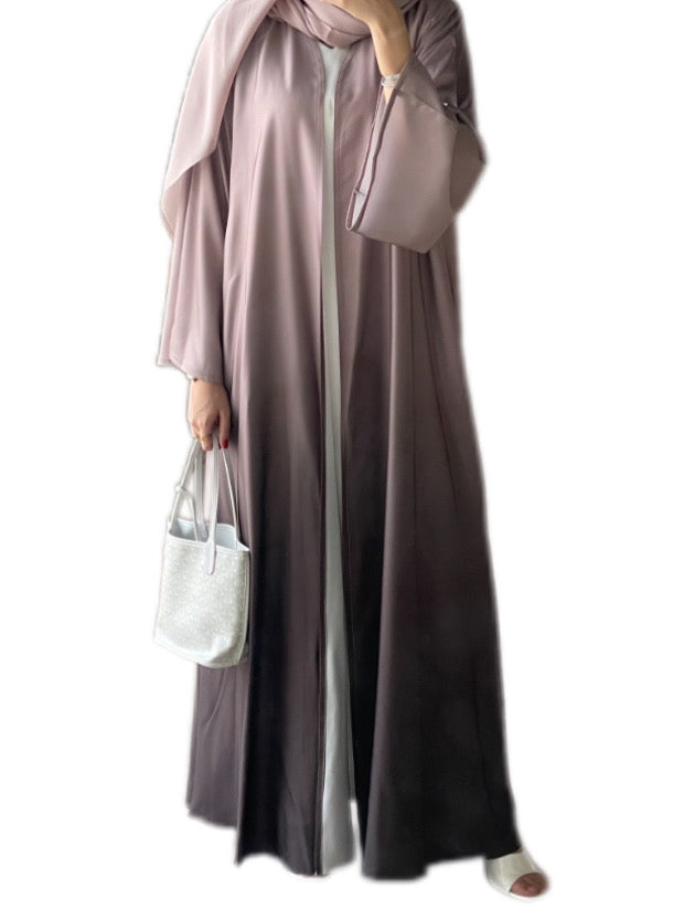 Ombre A line Abaya, Brown