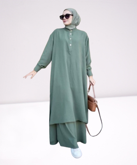 Green Modest Coord Set