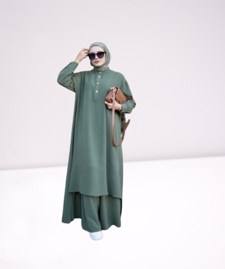 Green Modest Coord Set