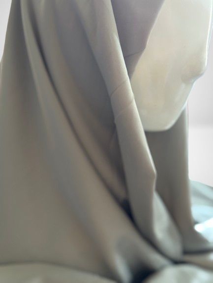 Festive Satin Hijab, Grey