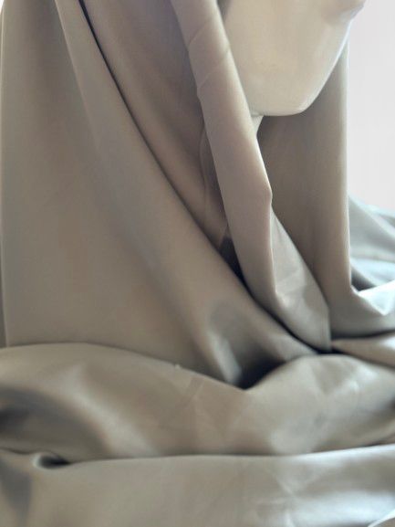 Festive Satin Hijab, Grey