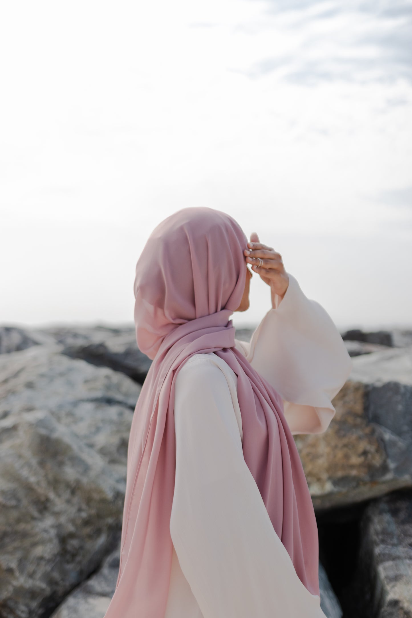 BreathEase Soft Pink Chiffon Lightweight Breathable Hijab