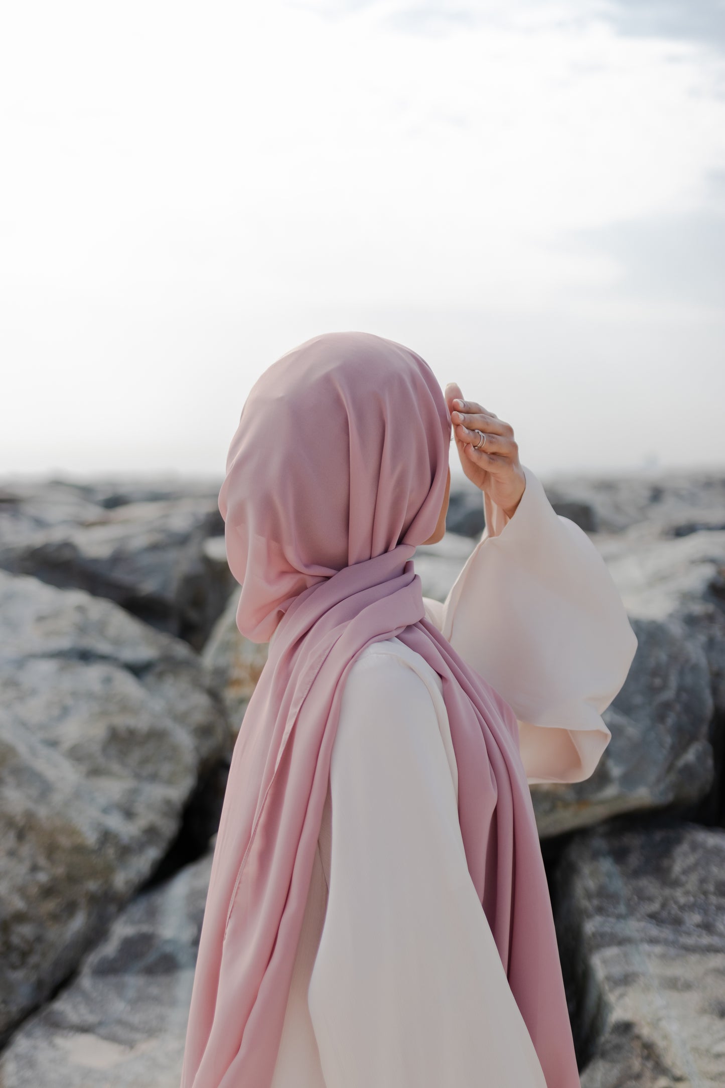 BreathEase Soft Pink Chiffon Lightweight Breathable Hijab