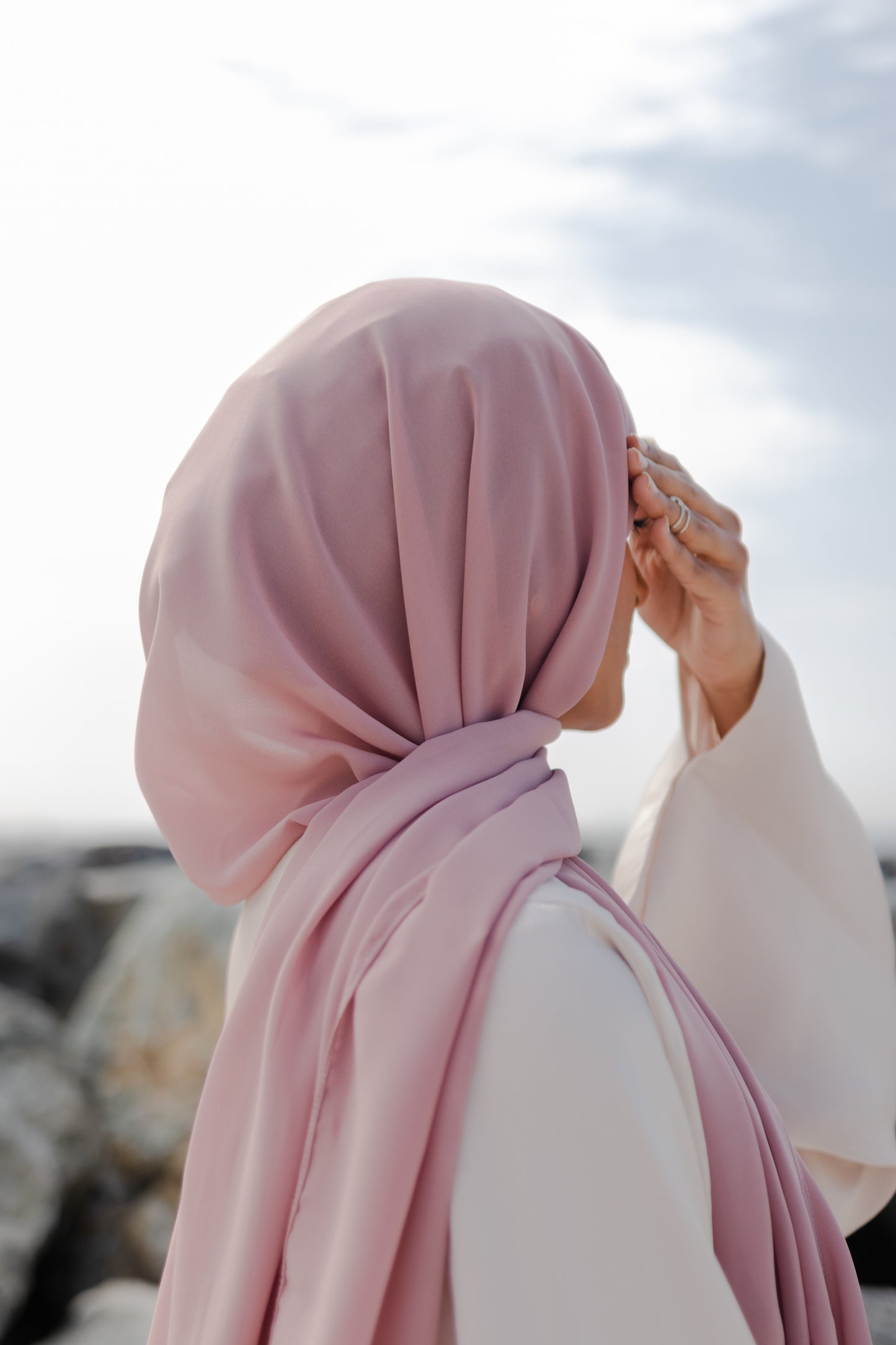 BreathEase Soft Pink Chiffon Lightweight Breathable Hijab