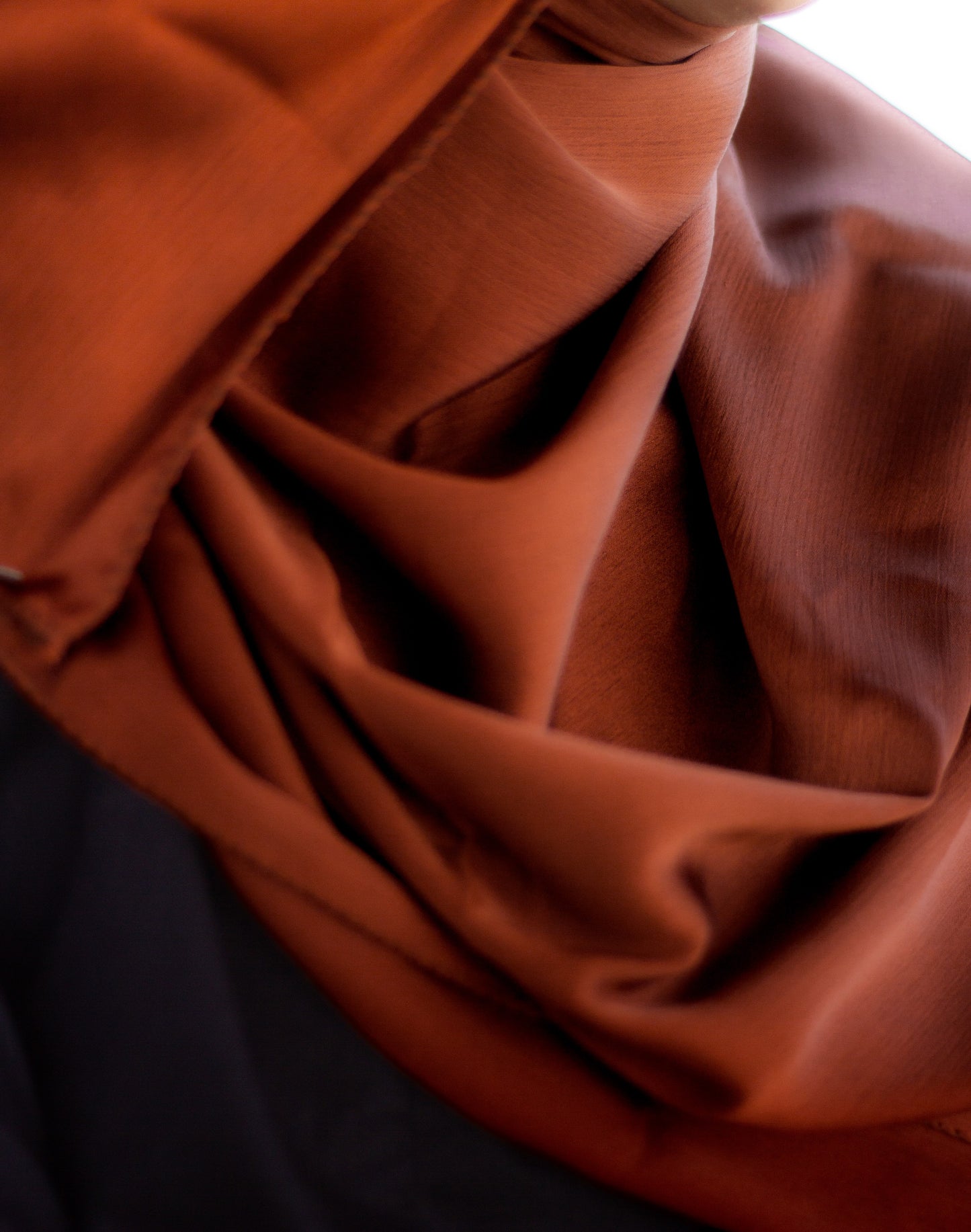 Divine Crinkle Silk Hijab, Copper