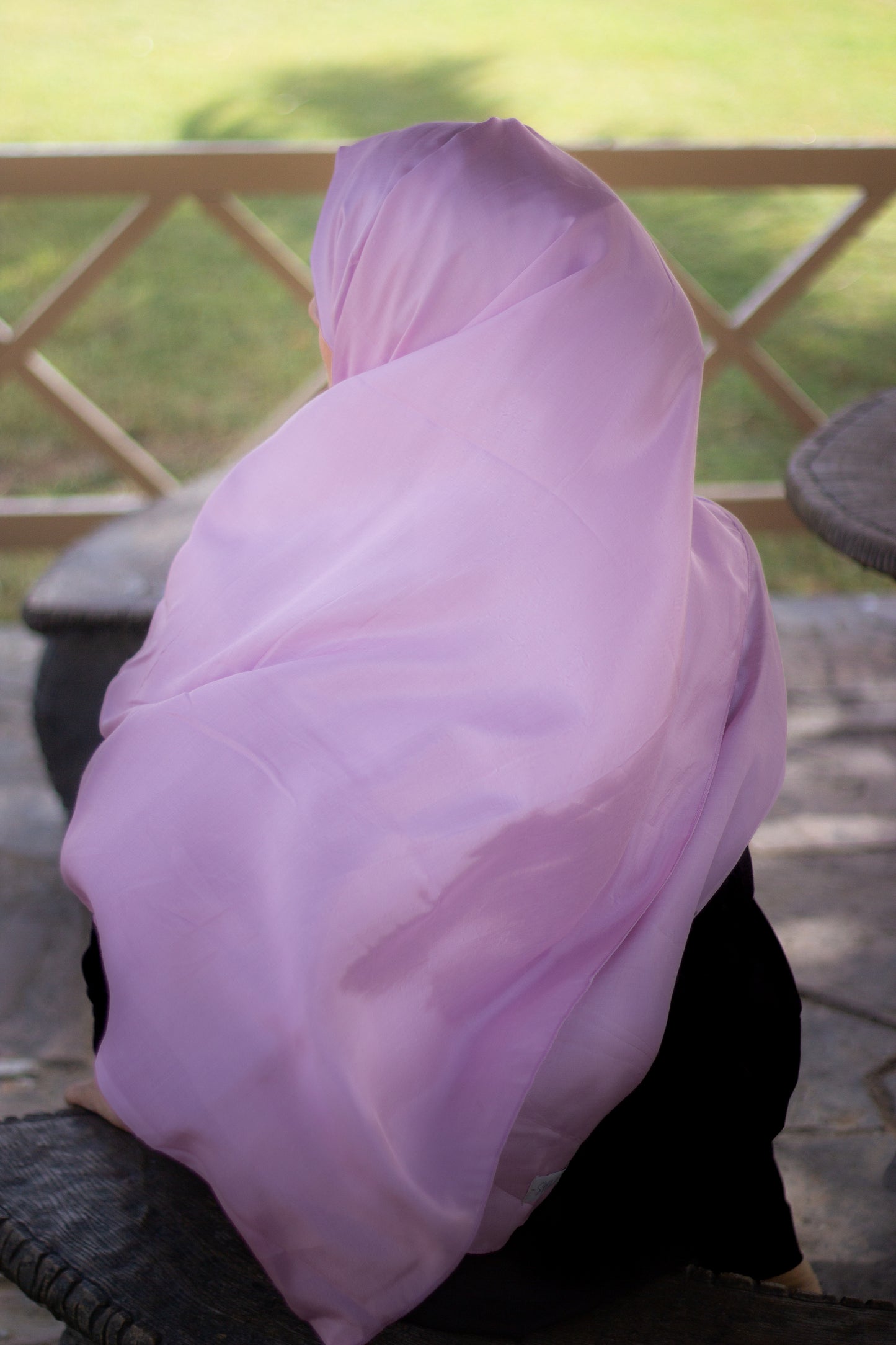 Festive Cotton Silk Hijab, Lavender