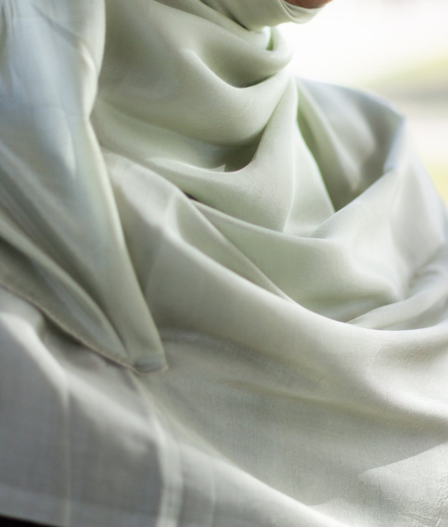 Festive Cotton Silk Hijab, Mint Green