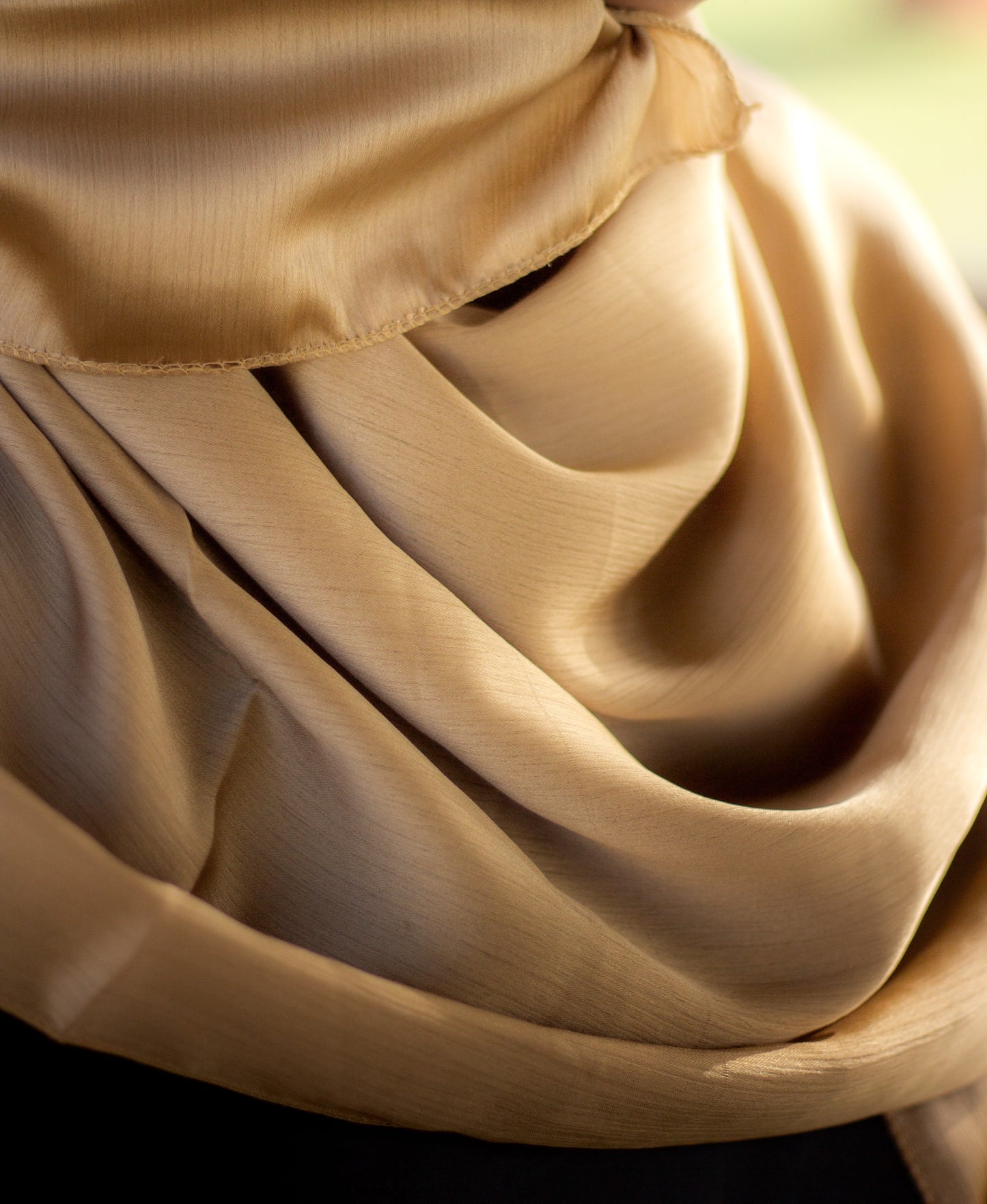 Divine Crinkle Silk Hijab, Gold