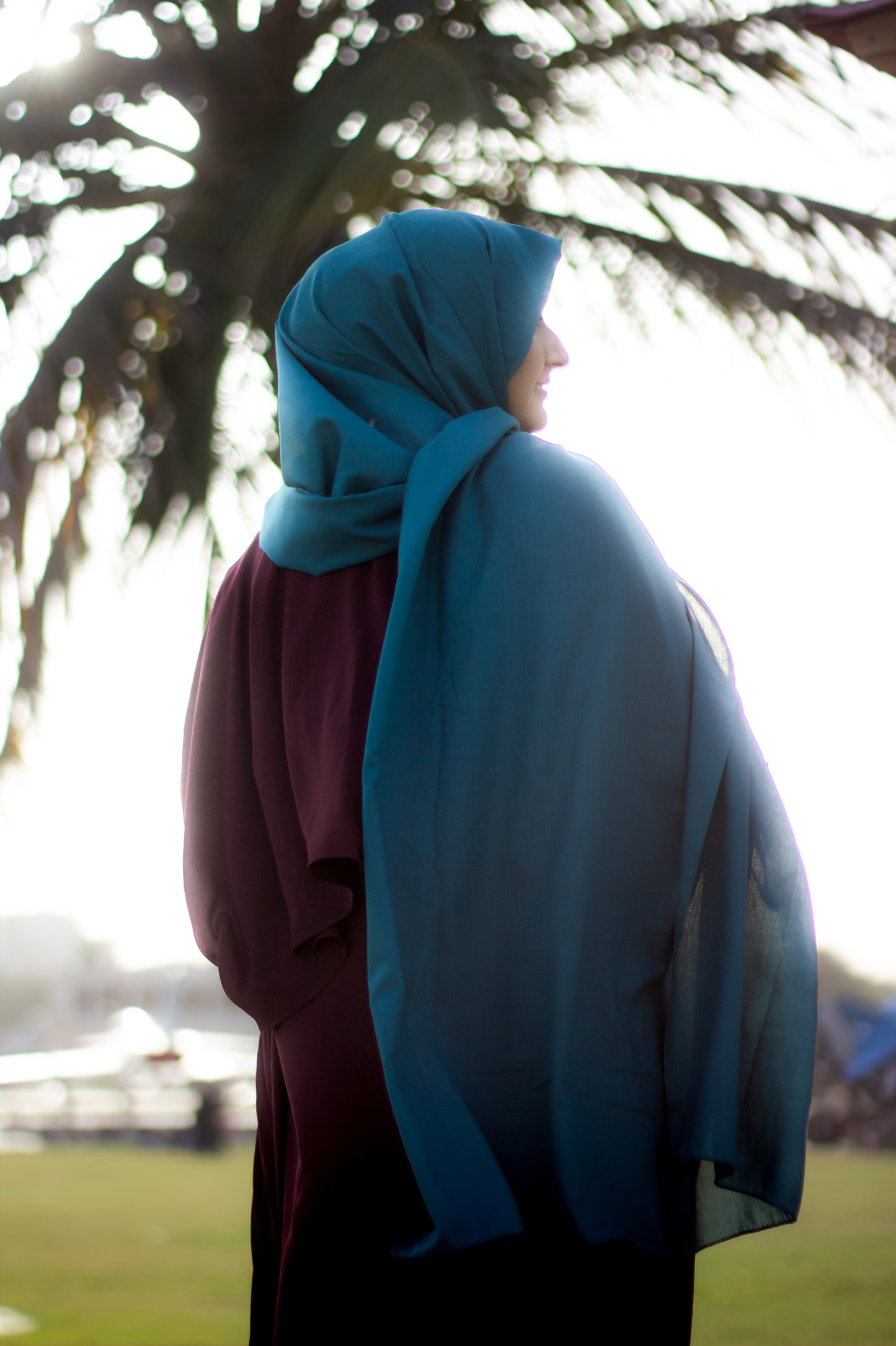 Relaxed Soft Lawn Hijab, Tiffany Blue