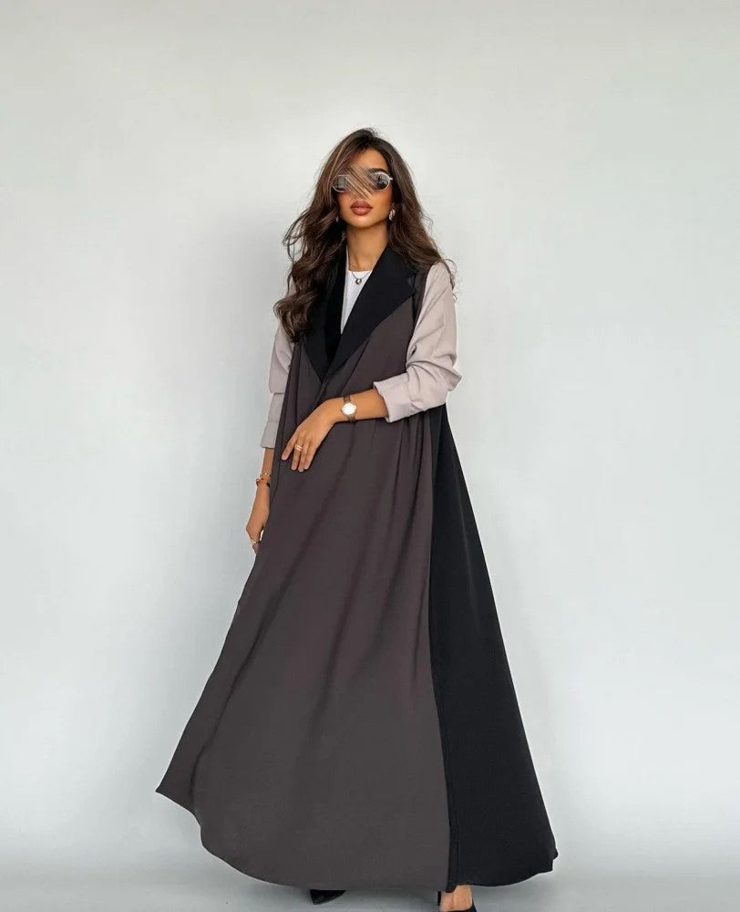 Contrast Panel Abaya