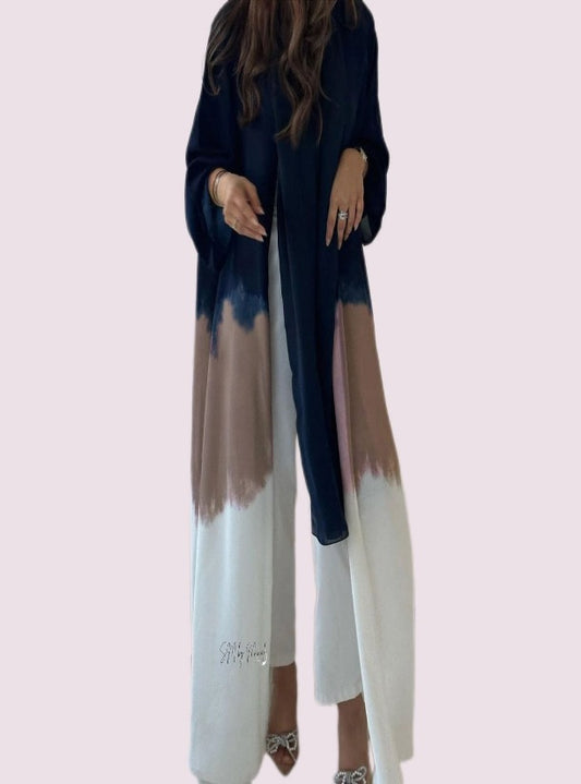 Boho Chic Handcrafted Tie-Dye Abaya