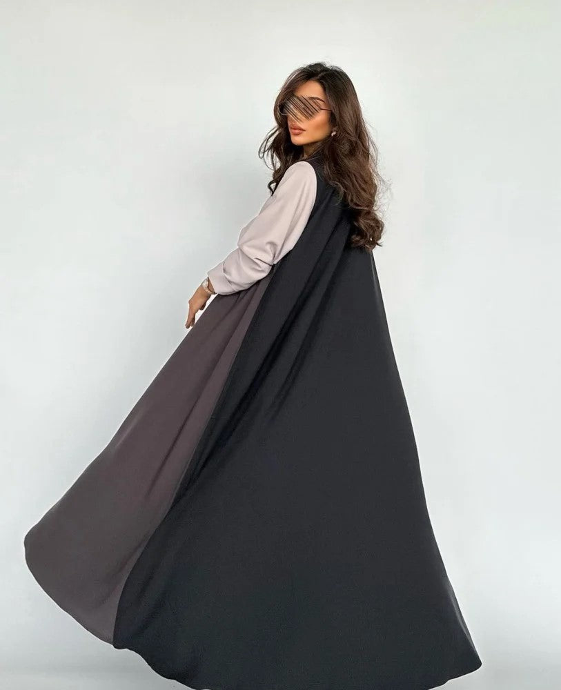 Contrast Panel Abaya