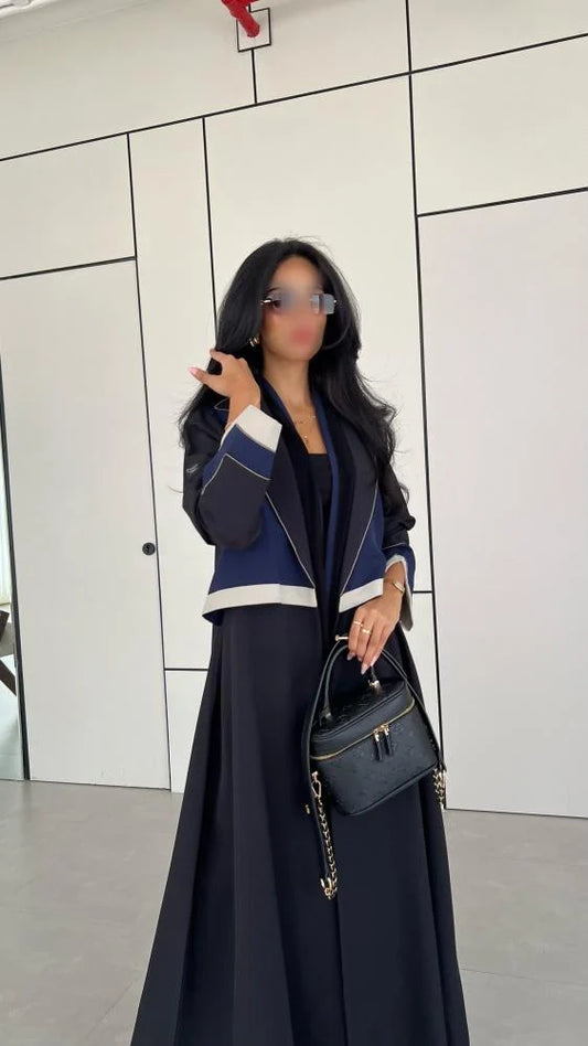 Blue Black Designer Abaya