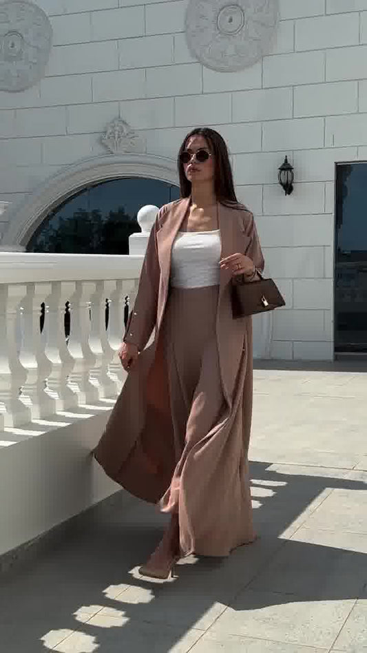 Long Blazer Abaya with Matching Pants and Shaila