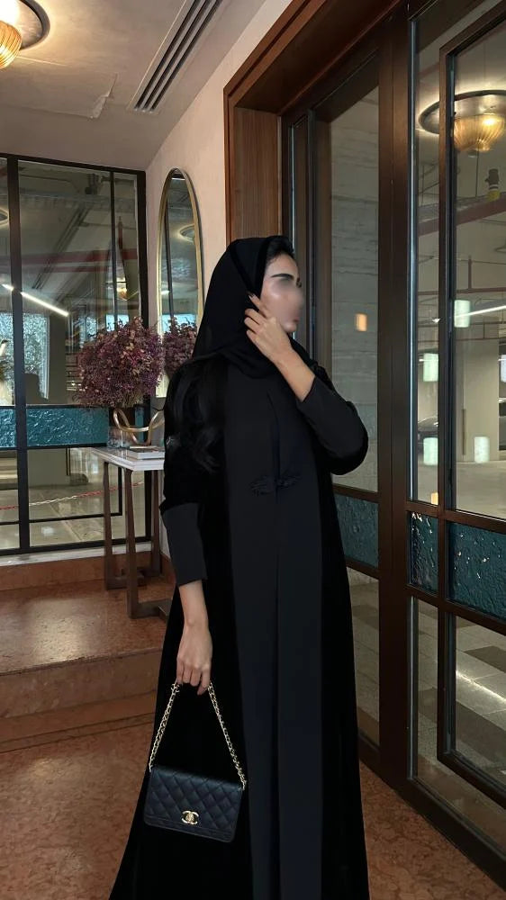 Winter Collection - 04, Black Valvet Abaya