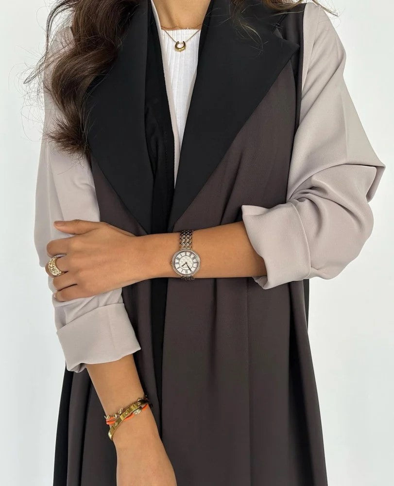 Contrast Panel Abaya